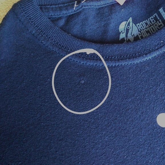 NWT Rocket Factory Navy T-shirt Keep Calm and Carry Yarn size S - Picture 7 of 7